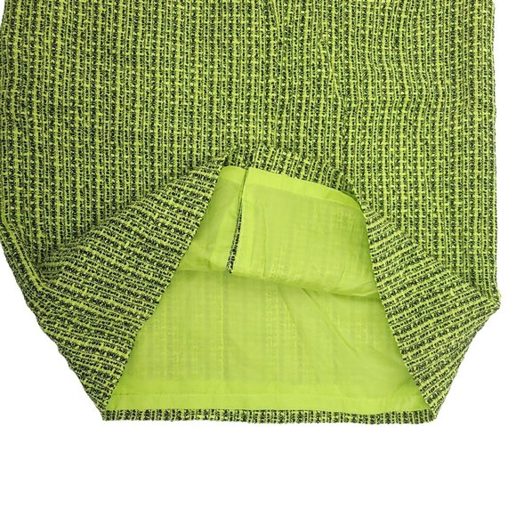 Evan Picone Straight Skirt Womens Size 10 Side Zipper Fashion Belt Green Nubby - Picture 7 of 12